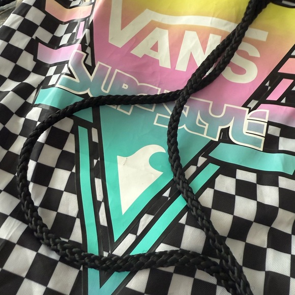 Vans Multicolor Checkered Drawstring Backpack - Picture 4 of 4